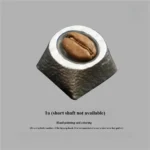Handcrafted coffee bean keycap in warm brown, featuring real coffee beans artfully encased in clear resin, an artisan keyboard charm.
