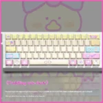 Adorable Cute Duck Keycaps set, showcasing whimsical paddling duck illustrations on durable side-lit PBT Cherry profile keys for a playful, vibrant keyboard,