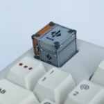 A detailed view of the premium resin Delta Force flight case keycap, showcasing its rugged, tactical design and military-inspired precision from multple angles.