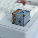 Delta Force Flight Case Keycap, crafted from premium resin, showing its tactical design and rugged industrial aesthetics from a detailed angle.