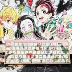 Vibrant Demon Slayer PBT keycaps set featuring iconic side-printed anime characters, optimized for RGB backlighting. Enhance your keyboard with this unique design.