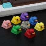 Vibrant Stress Relief Duck Keycaps, meticulously crafted, offering playful charm and satisfying tactile stress relief from a unique angle.