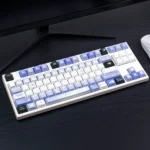 Exclusive Genshin Impact Columbina PBT Keycaps Set, featuring ethereal character art with celestial moon accents for an artistic aesthetic.