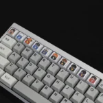 Whimsical Gintama sleeping artisan resin 10-keycap set, showcasing vibrant characters in peaceful slumber with glossy, playful details.