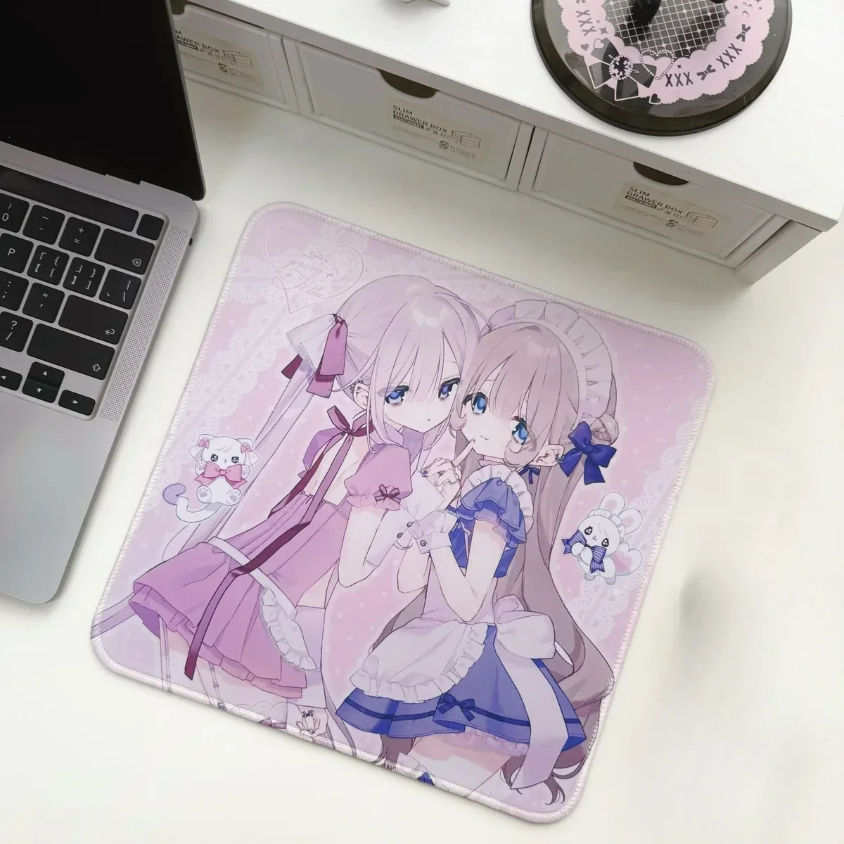 Explore detailed angles of this Adorable Girl Wishes Mouse Pad, featuring its unique cute design, soft pastel colors, and enchanting design.
