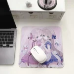 Playful close-up of the Adorable Girl Wishes Mouse Pad, showcasing its unique cute design, soft colors, and enchanting shaped.