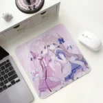 Close-up of a Adorable Girl Wishes Mouse Pad, showcasing its unique cute design, soft colors, and enchanting shape.