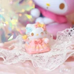 Close-up views of the vibrant Hello Kitty artisan resin keycap, showcasing its whimsical design and intricate details from various angles, perfect for fans.