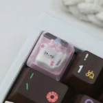 Dreamy white Hello Kitty Star Bottle artisan resin ESC keycap, an exclusive and playful collectible featuring Hello Kitty sparkling within a star bottle.