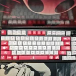 Hollow Knight The Knight PBT keycap set with soulful Cherry profile. Multiple angles reveal its minimalist dark fantasy, melancholic design.
