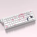 A gallery of Hyouka Eru Chitanda PBT shine-through keycaps, showcasing the anime character art and clean side-printed legends from various artistic.