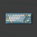 Detailed angle of Inception PBT keycaps set, highlighting the surreal dreamscape and intricate architectural depth on this durable PBT keyboard set.