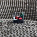 Initial D AE86 drifting artisan JDM resin keycap. It details the iconic AE86 in a vibrant, dynamic street racing pose.