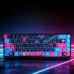 Unleash chaos with this vibrant Jinx graffiti PBT keycaps set, an exclusive display of bold, chaotic street art for your keyboard.