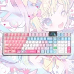 Exclusive KAngel Keycap Set for Needy Girl Overdose, showcasing vibrant internet-core artwork and playful digital charm.