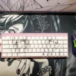 Main image of unique Line Art Keycaps Set, a TKL set showcasing side-engraved shine-through minimalist designs with a subtle artistic glow.