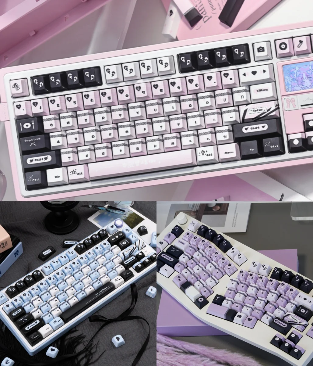 Love Prohibition Keycaps Set main image: Vibrant anime PBT set, showcasing playful characters and ergonomics profile for a fun, durable keyboard.