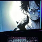 Close-up of the vibrant One Piece Luffy Keycap Set, showcasing detailed Monkey D. Luffy and Straw Hat crew art on durable PBT keycaps for an epic typing experience.