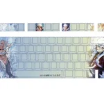 Explore different angles of the playful Luffy PBT keycaps set, featuring vibrant One Piece side-engraved art and brilliant light-transmitting legends.