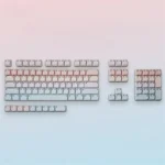 A whimsical luminous cat keycap set featuring a glowingcat resting on a serene water lily pond, highlighting its unique artistic design.