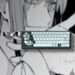 Vibrant Makima Keycaps set, artistically designed with dye-sublimated, shine-through legends and unique side-printed details, perfect for a custom keyboard.