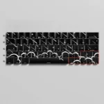 Stunning Meteor Shower PBT Dye-Sub keycaps set from multiple angles, showcasing vibrant cosmic for a dynamic celestial display.