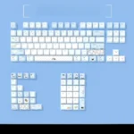 Charming Miffy side-engraved translucent PBT keycap set, a compact collection with whimsical illuminated Miffy characters for a playful custom keyboard.