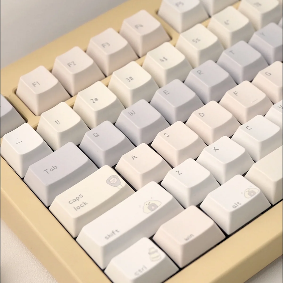 Gallery of Ono Convenience Store Cherry Keycap Set 146-key PBT Keycap Set, showcasing durable dye-sub Cherry profile, minimalist charm, and subtle store motifs.