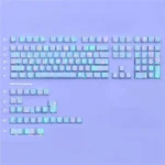 Ethereal translucent PBT keycaps, a 146-key side-printed set, featuring dreamlike legends and an ethereal side-lit glow for a premium keyboard.