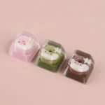 Adorable handcrafted piggy donut artisan ESC keycap. A sweet pink piglet in a colorful donut design, bringing whimsical, playful joy to your desk.