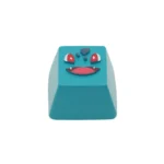 Vibrant handcrafted resin Pokemon artisan keycaps of Bulbasaur, detailed from multiple angles, showcasing playful craftsmanship.