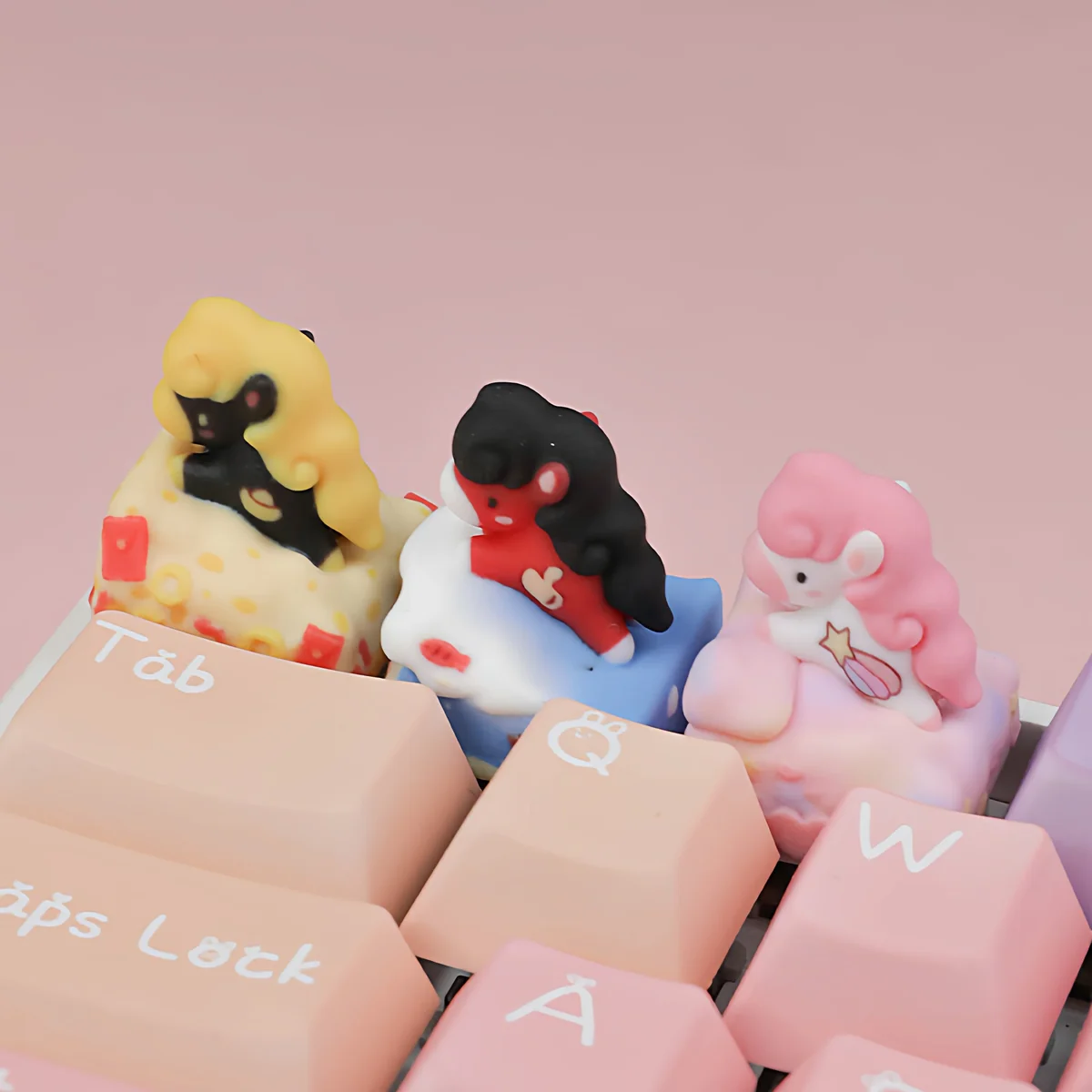 Close-up of the handcrafted Auspicious Horse Resin ESC Keycap, revealing its intricate mythical design. This artistic piece symbolizes fortune design.