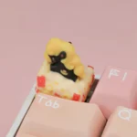 Handcrafted Auspicious Horse Resin ESC Keycap, intricately detailed from various angles, symbolizing fortune and prosperity for your keyboard.