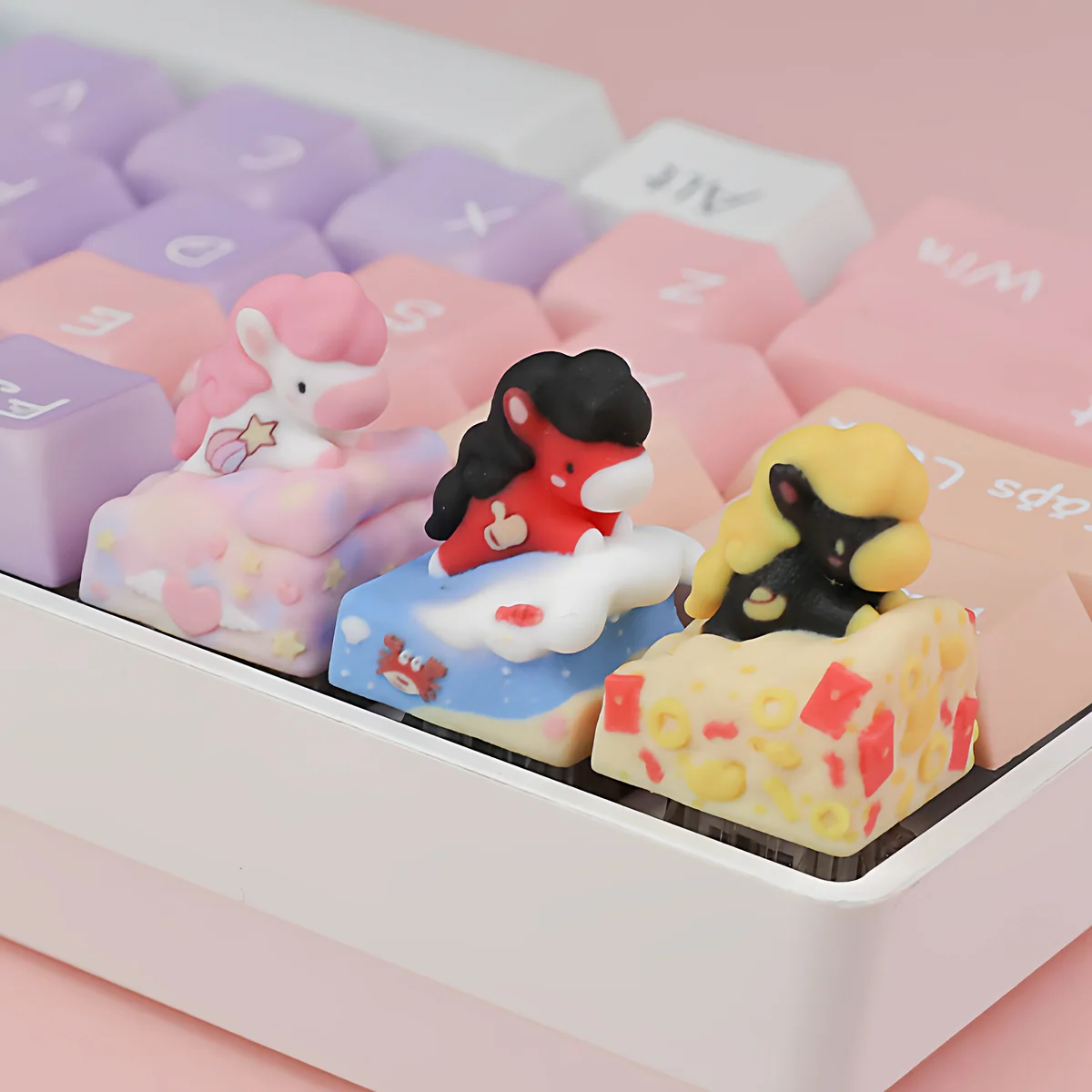 Auspicious Horse Resin ESC Keycap, meticulously handcrafted, showcasing its intricate details as an artistic symbol of fortune and prosperity.