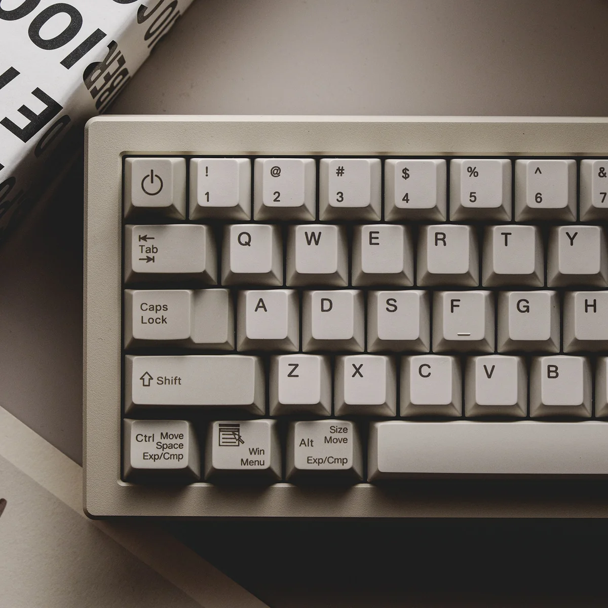 Retro Sun Cherry Keycap Set, artfully presented from various angles. Its classic warm tones and premium finish evoke a nostalgic vintage design.