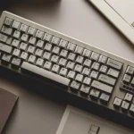 Retro Sun Cherry Keycap Set showcased, featuring classic warm tones and an elegant vintage aesthetic perfect for nostalgic builds.