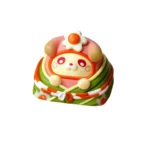 Close-up of a vibrant, handcrafted Rice Dumpling artisan resin keycap for ESC, showcasing intricate details and cultural festivity. Perfect for mechanical keyboard.