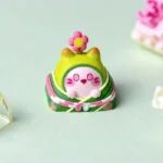 Vibrant, handcrafted Rice Dumpling artisan resin keycap for ESC, shown from multiple angles, highlighting its intricate details and cultural festivity.