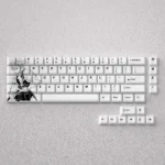 Sanemi Shinazugawa keycaps set, showcasing fierce Demon Slayer spirit from various angles, capturing Sanemi's intense wind-breathing aesthetic.