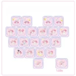 Cute Sanrio My Melody pink translucent heart accent Supplement Keycap Set in MAO profile, perfect for a playful keyboard aesthetic. Enjoy the vibrant backlight glow.