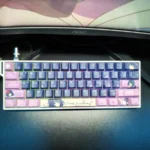 Scum's Wish Hanabi Yasuraoka PBT keycap set gallery, highlighting the exclusive melancholic anime theme and intricate character designs.