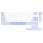 Sora Kasugano Special Edition PBT dye-sub keycaps set, 73 front-printed keys, featuring iconic waifu artwork in elegant white and black for a premium anime design.