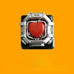 Unique artisan handcrafted resin space capsule keycap featuring a delightful heart design, bringing whimsical and playful charm to mechanical keyboard.