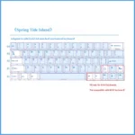 Spring Tide Ocean Island 31-key PC supplement keycaps, translucent, side-engraved, with serene spring tide hues, enhancing vibrant glowing backlighting.