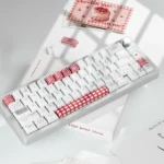 Sweet BoBo PBT keycaps set displaying a charming, bubbly design in soft pastel hues, ideal for a playful keyboard customization. Durable PBT ensures lasting.