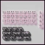Sweet Cool Cat translucent PC MAO keycaps set, highlighting adorable cat motifs and a modern clear aesthetic. These vibrant keycaps shine beautifully.