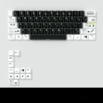 Premium Time Warp Keycaps Set: luminous side-engraved PBT set for 60-68 key layouts, featuring futuristic, backlit legends for immersive typing.