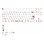 Vibrant Touhou Reimu Hakurei PBT Dye-Sub Keycap Set, displayed from multiple artistic angles, highlighting iconic anime art of Reimu and the durable material.