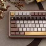 Gallery of the whimsical Butter Bear tri-mode mechanical keyboard, showcasing its adorable design, vibrant RGB, and diverse playful design.