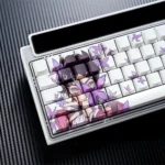 Valorant Clove PBT dye-sub keycaps set from multiple angles, featuring their mystical butterfly design. Durable and premium for gaming keyboard.